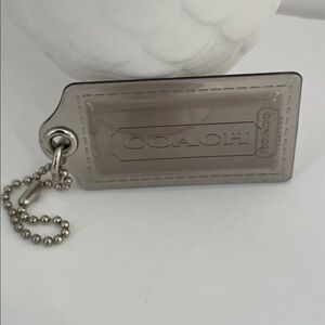 Coach 2.5” Acrylic Charm Key Fob Hang Tag | Clear Gray